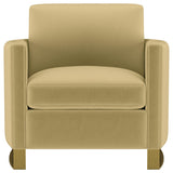Full set angle of Corliss 3-piece sofa and loveseat camel