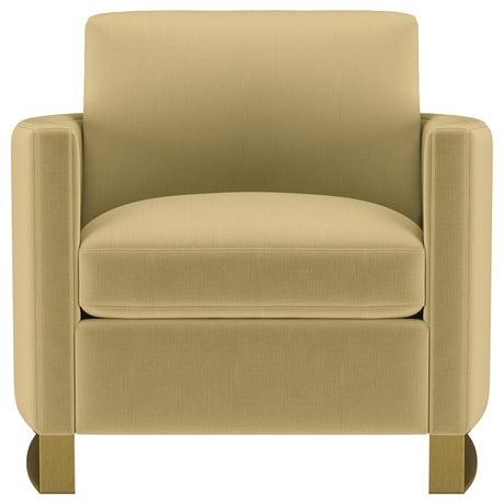 Full set angle of Corliss 3-piece sofa and loveseat camel