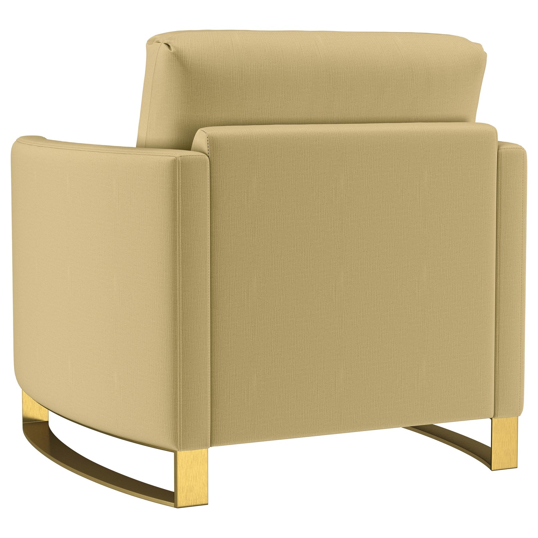 Side view of sofa armrest and stitching detail