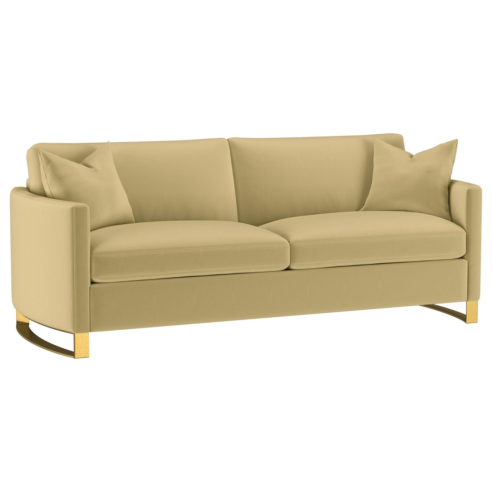 main view of Corliss Upholstered Curved Track Arm Sofa Camel furniture