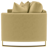 Reversible seat cushion of Corliss loveseat