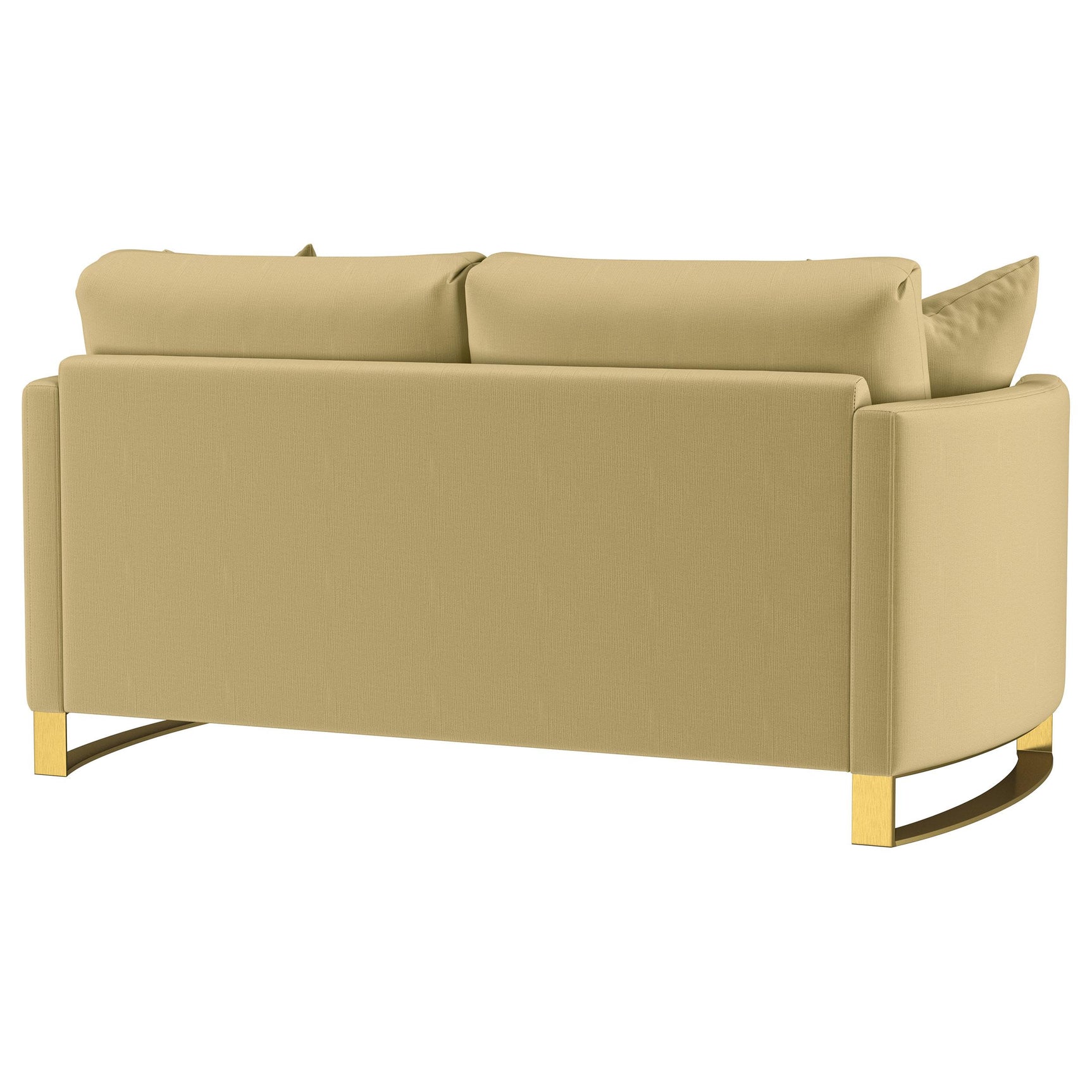 Corliss loveseat with curved arms and elegant silhouette