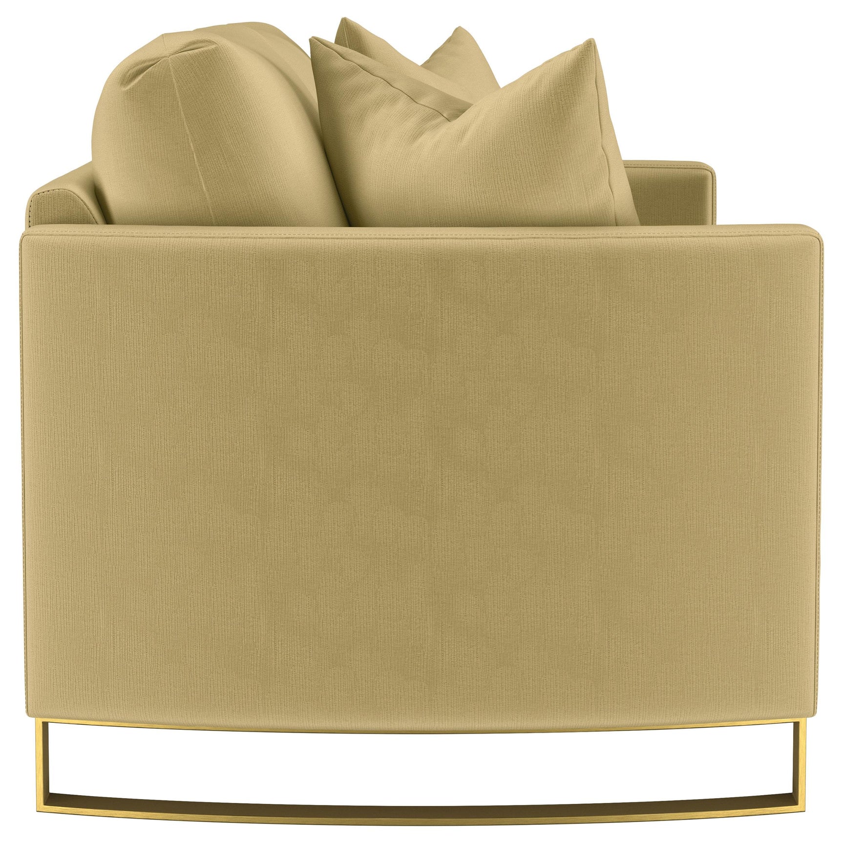 Top view of Corliss loveseat cushions