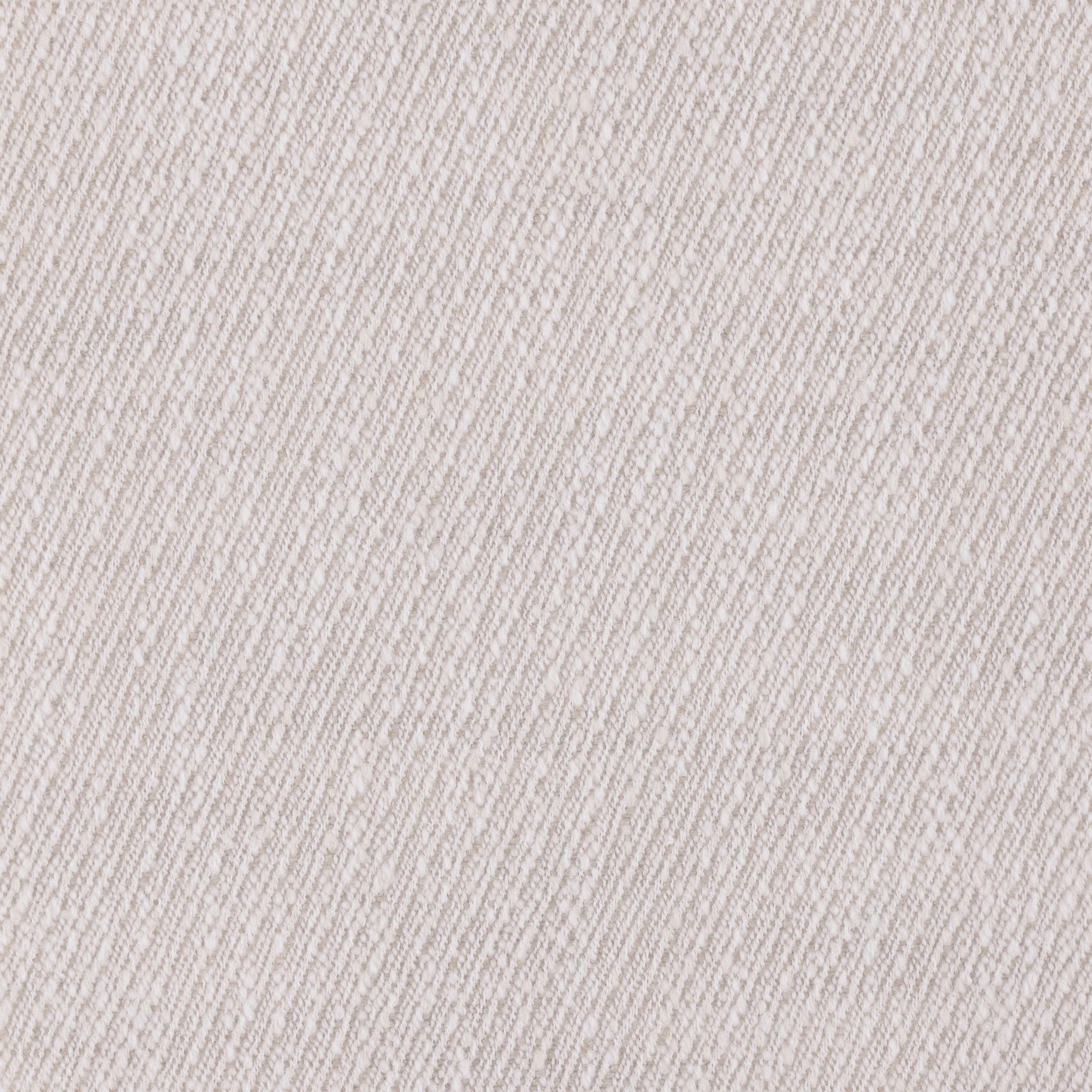 Side perspective of Jeanette beige fabric sofa