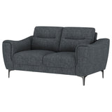 Back view of Nolan charcoal loveseat