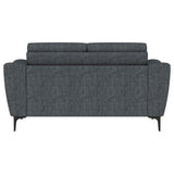 Fabric texture detail on Nolan loveseat