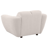 main view of Destino 3-piece Chenille Splayed Arm Sofa Set Greige furniture