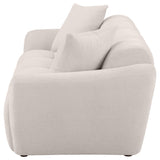 Destino Chenille Upholstered Sofa greige front angle