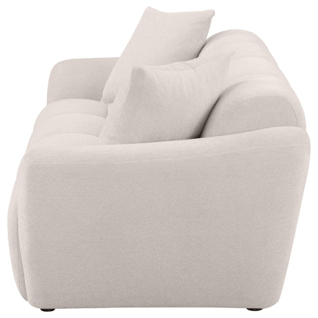 Destino Chenille Upholstered Sofa greige front angle