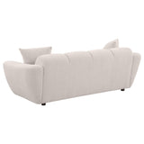 Destino Chenille Upholstered Sofa greige side view