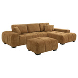 Octavia ottoman angled from above showcasing rectangular shape