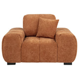 Octavia accent chair angled view showing track arm