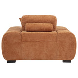 Back view of Octavia fabric armchair