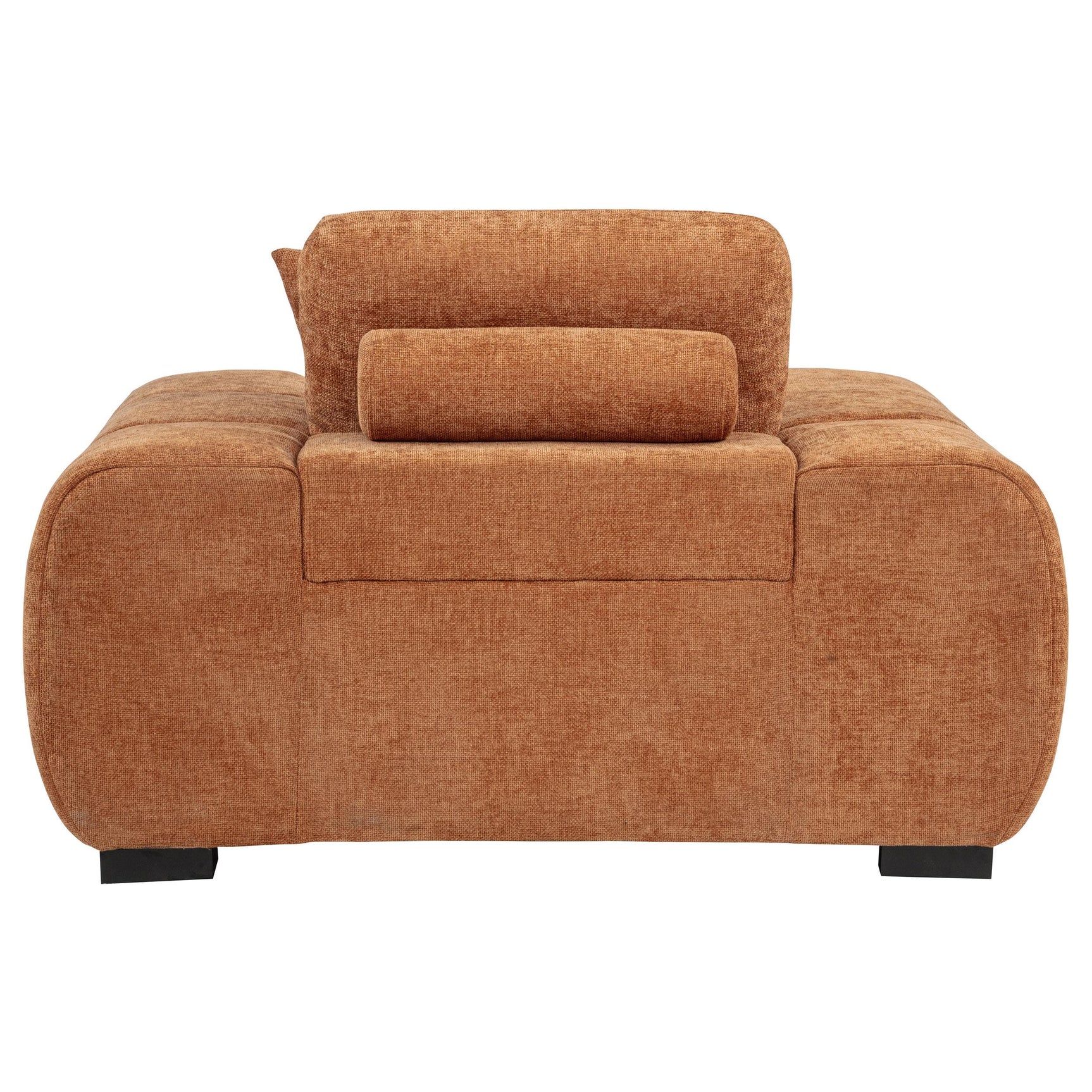 Back view of Octavia fabric armchair