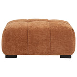 Octavia Ottoman orange fabric side view
