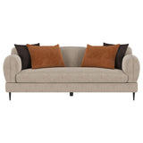 Main view of Jade 2-piece latte sofa and loveseat set