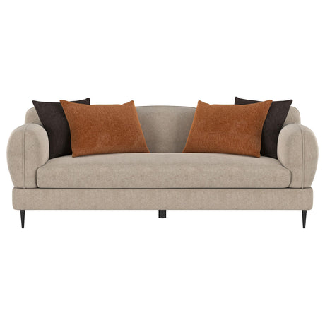 Main view of Jade 2-piece latte sofa and loveseat set