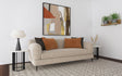 Jade Chenille Upholstered Track Arm Sofa Latte side view
