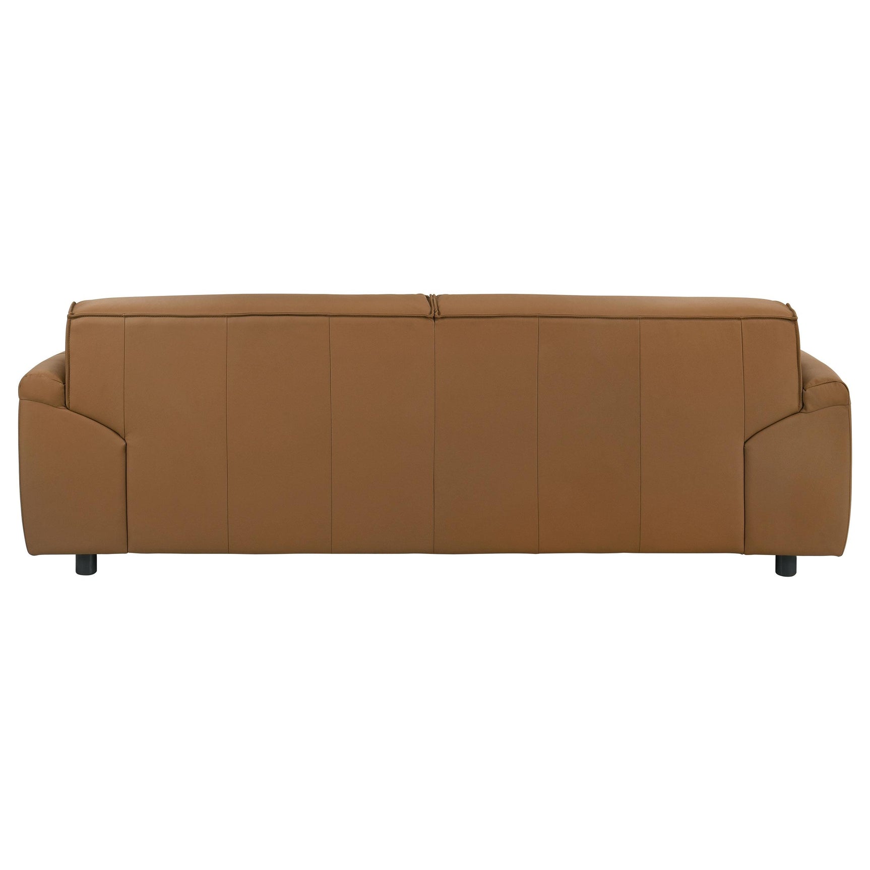 Close-up detail of leather upholstery on Buxton sofa