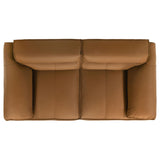 Buxton Top Grain Leather Upholstered Loveseat Orange