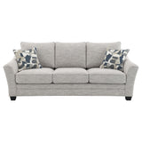 detail view of Tomkins 2-Piece Boucle Upholstered Sofa Set Light Grey furniture
