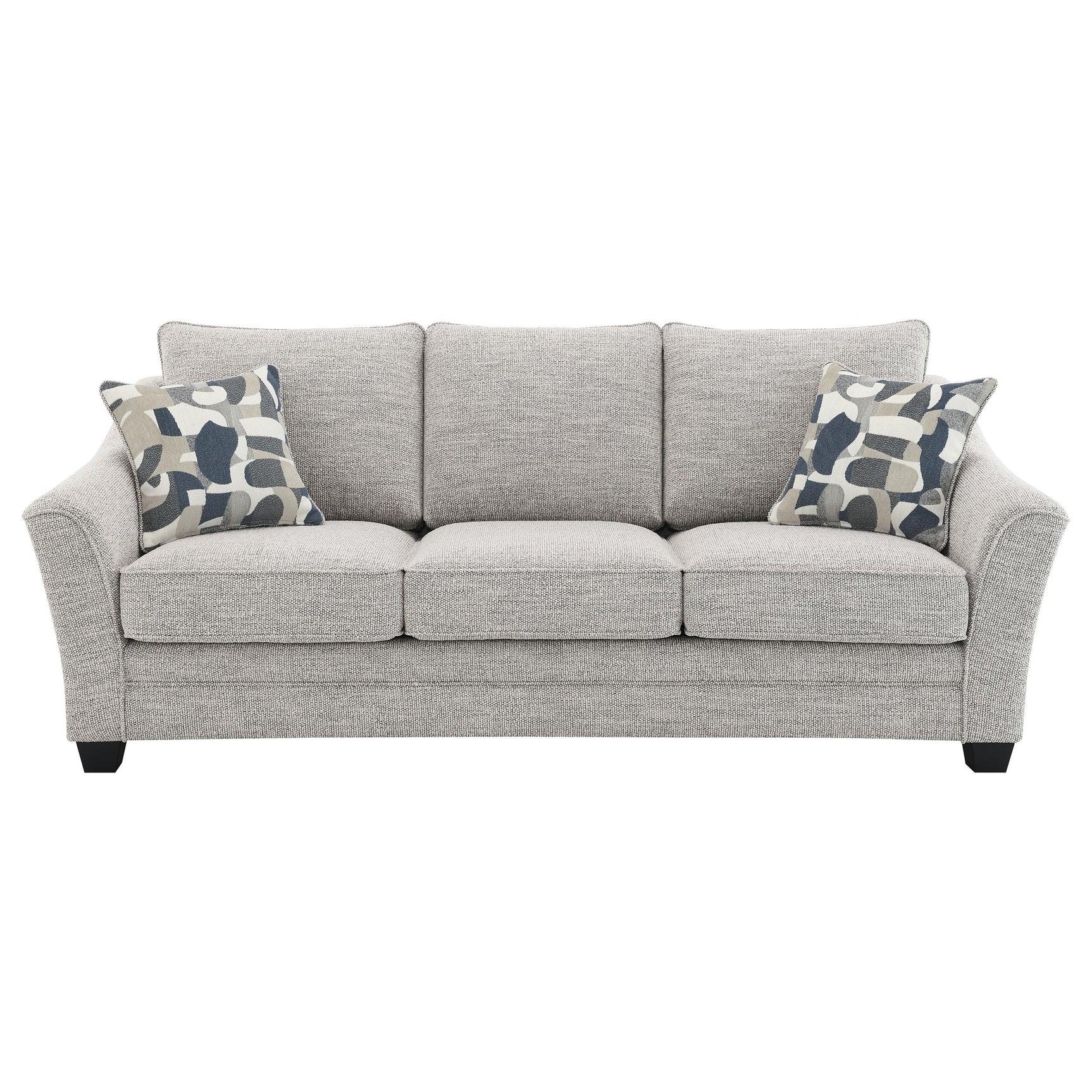 detail view of Tomkins 2-Piece Boucle Upholstered Sofa Set Light Grey furniture