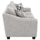 side view of Tomkins 2-Piece Boucle Upholstered Sofa Set Light Grey furniture