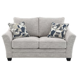 main view of Tomkins 2-Piece Boucle Upholstered Sofa Set Light Grey furniture