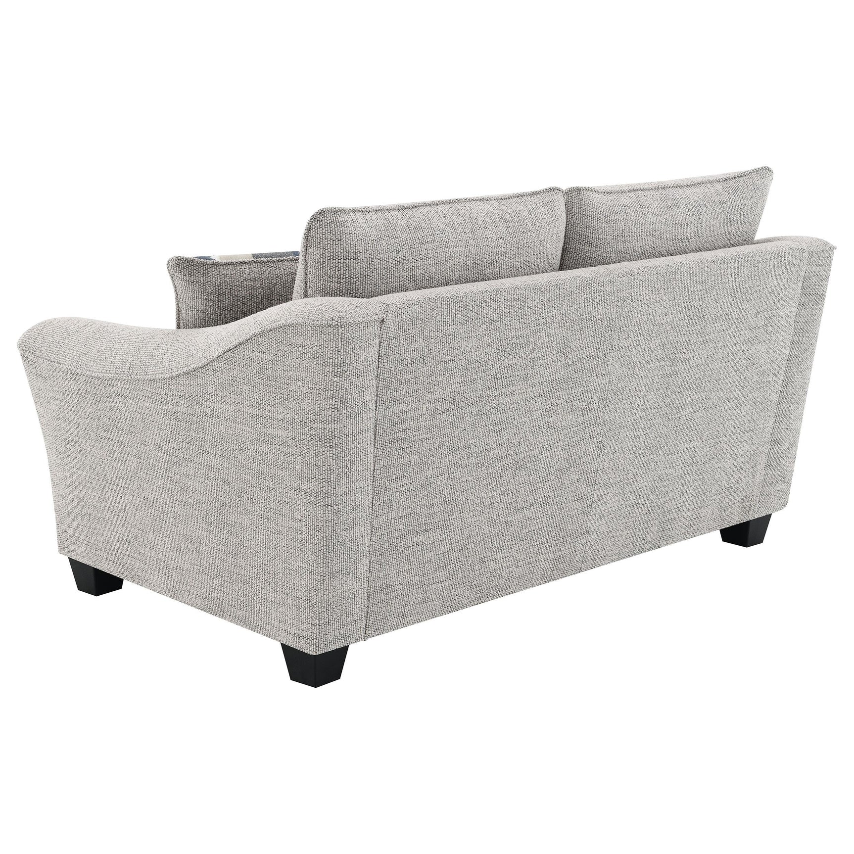 side view of Tomkins 2-Piece Boucle Upholstered Sofa Set Light Grey furniture