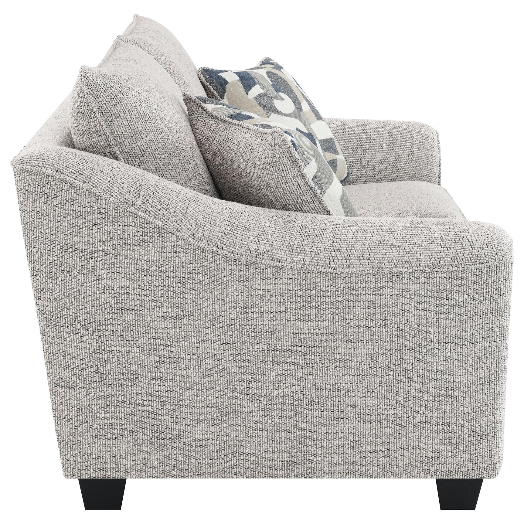 detail view of Tomkins 2-Piece Boucle Upholstered Sofa Set Light Grey furniture