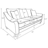 main view of Tomkins 2-Piece Boucle Upholstered Sofa Set Light Grey furniture
