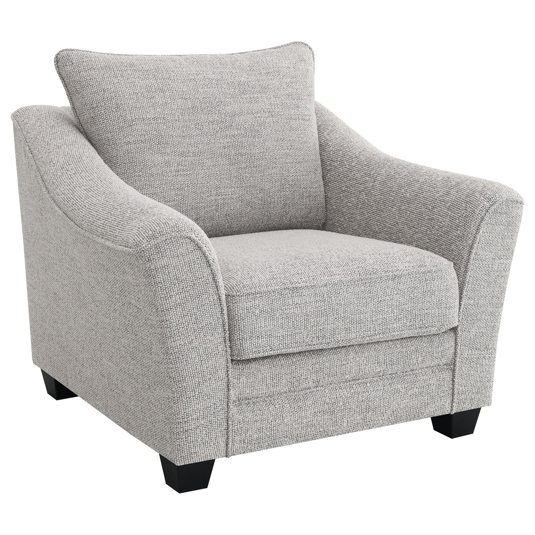 Tomkins 3-piece light grey boucle upholstered sofa set main view