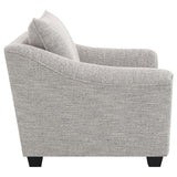 Tomkins 3-piece light grey boucle upholstered sofa set main view