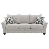Tomkins Boucle Upholstered Sofa light grey side view