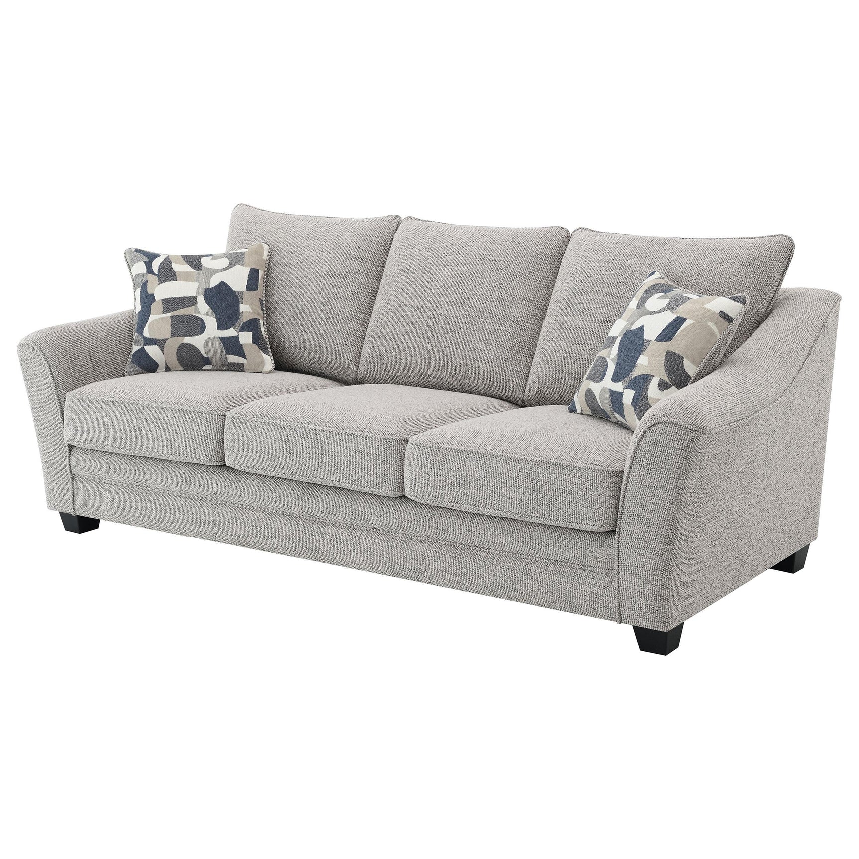 Tomkins Boucle Upholstered Sofa light grey detailed fabric close-up