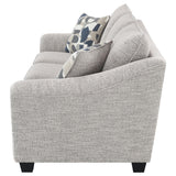 Tomkins Boucle Upholstered Sofa light grey front perspective