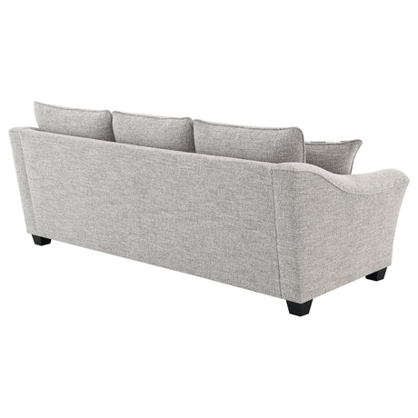 Tomkins Boucle Upholstered Sofa light grey close fabric texture