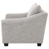Tomkins Chair sloped arm and welt trim detail