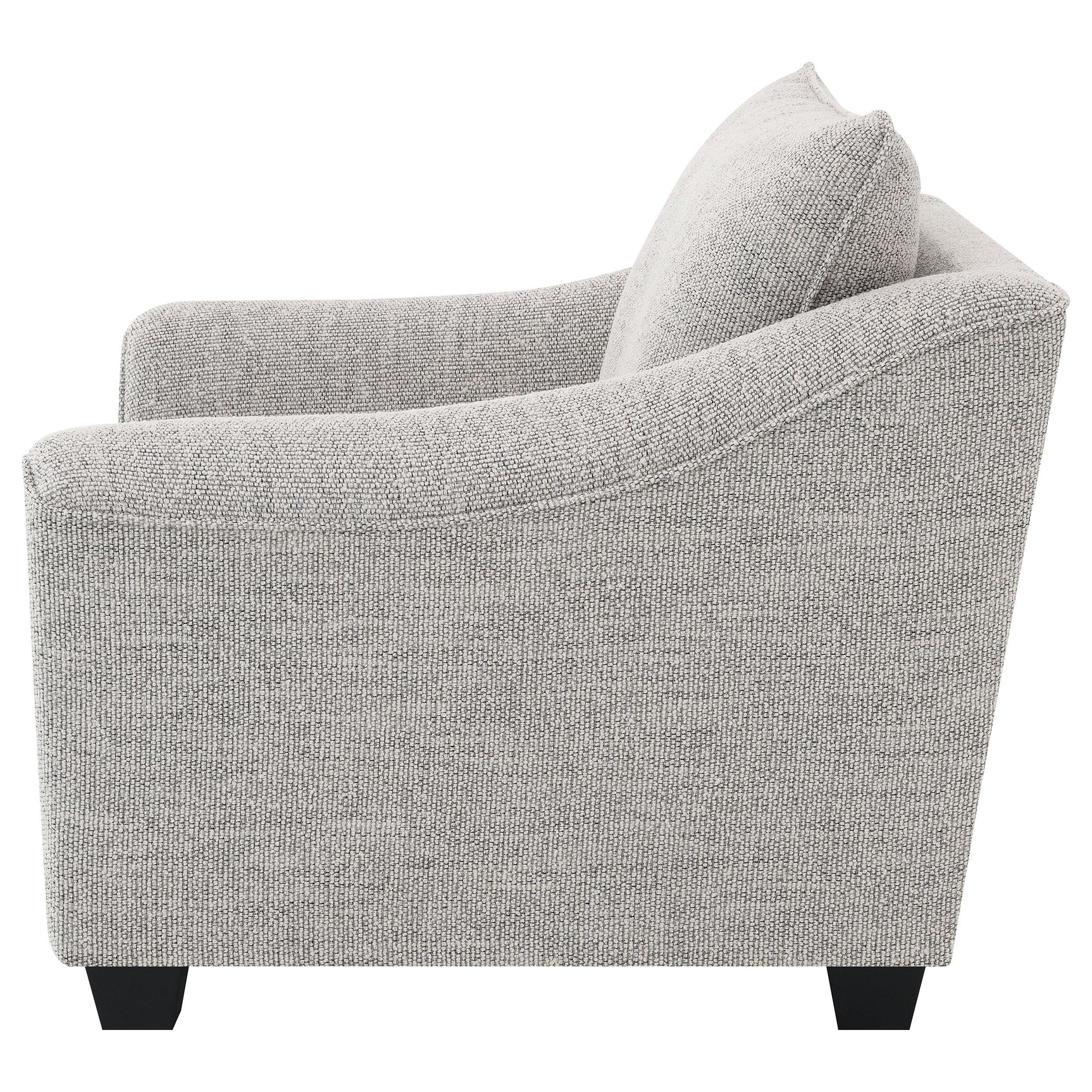 Tomkins Chair sloped arm and welt trim detail