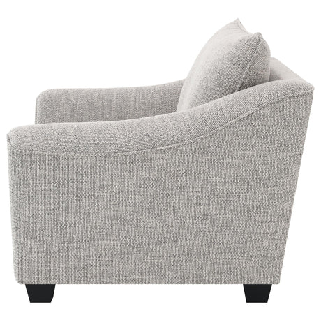 Tomkins Chair sloped arm and welt trim detail