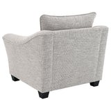 Tall back pillows on Tomkins Boucle Chair