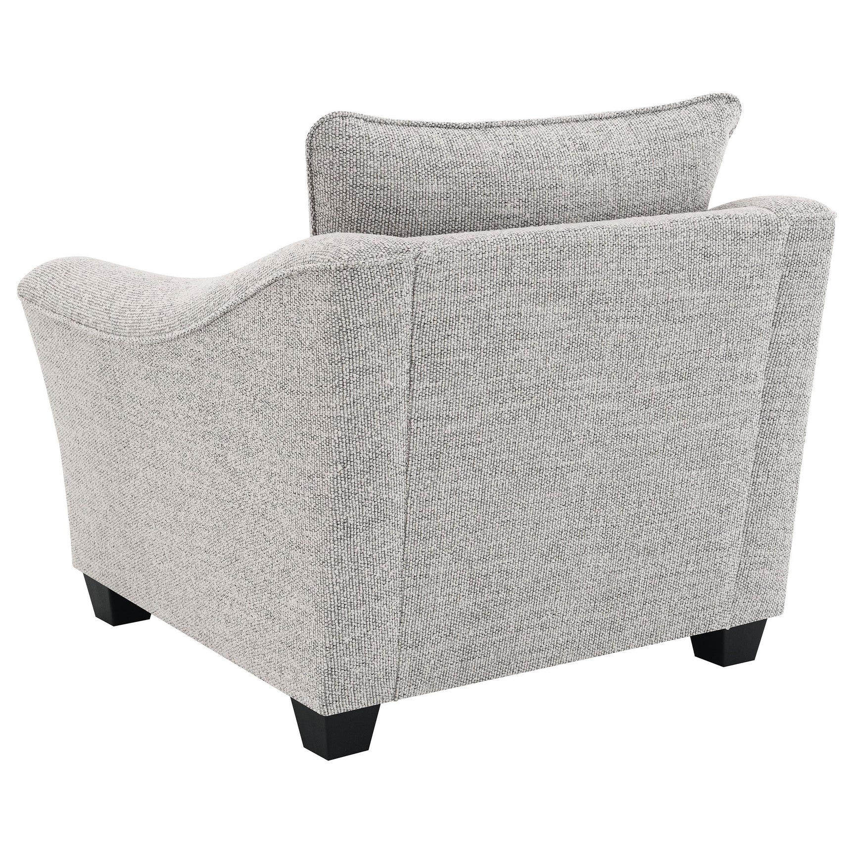 Tall back pillows on Tomkins Boucle Chair