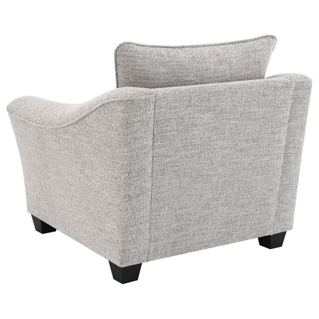 Tall back pillows on Tomkins Boucle Chair