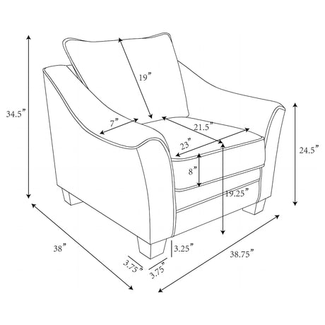 Tomkins Boucle Chair overall profile
