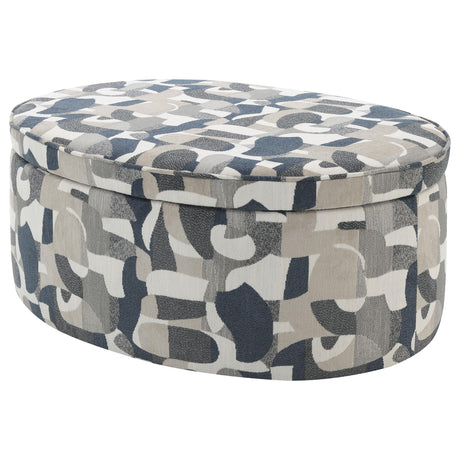 Rima Multicolor Ottoman close-up of fabric and texture