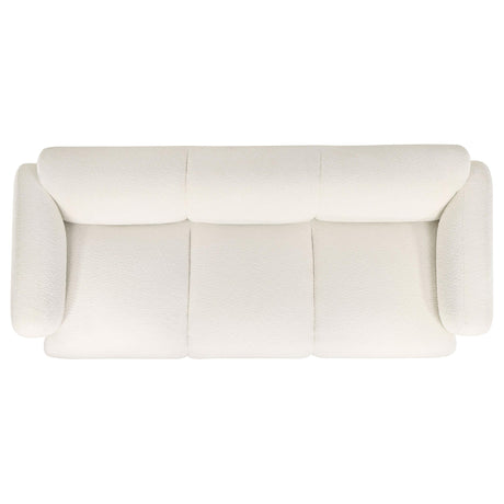 Detailed fabric and arm angle of Dorset sofa