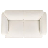 Dorset 3-piece Upholstered Round Track Arm Sofa Set White