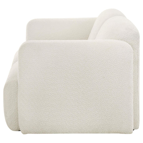 Back view of Dorset loveseat showing tight back cushion