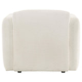 Dorset Fabric Upholstered Round Track Arm Accent Chair White