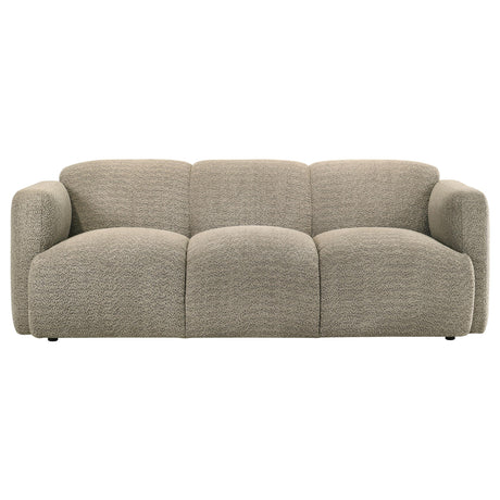 detail view of Dorset sofa upholstery and arm design